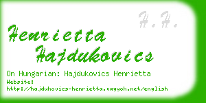 henrietta hajdukovics business card